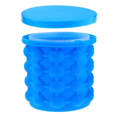 

Space Saving Elastic Silicone Ice Cube Storage Buckets Red Wine Ice Barrel