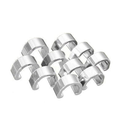 

New Hot 10PCS Aluminum Alloy Bicycle C Type Buckle For MTB Road Bike Disc Brake Cable Frame Organizer Line Pipe Clip