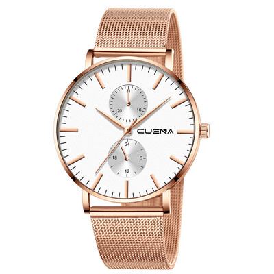 

Gobestart Women Quartz Date Watches Luxury Brand Stainless Steel Strap Mens Wrist Watch