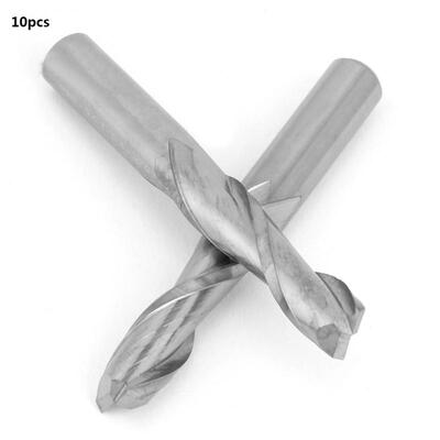

Greensen 10pcs Tungsten Steel 2 Flute Flat End Milling Cutter Cutting Wood End Mill 6×22mm