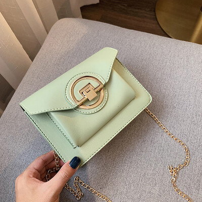 

Tailored Women Small Square Bag Fashion Chain Lock Shoulder Bag Wild Messenger Bag
