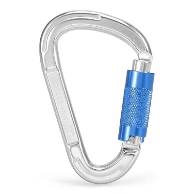 

25KN Twist Locking Gate Carabiner Certified Auto Lock Carabiner Outdoor D-ring Buckle Climbing Rappelling Canyoning Hammock Lockin