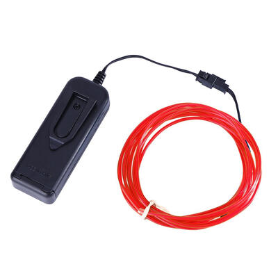 

3m PVC EL Wire Flexible 4 Modes Light Strips3V ABS Battery Case Box Driver