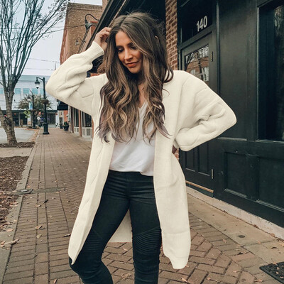 

〖Follure〗Womens Boho Open Front Cardigan Long Sleeve Loose Knit Lightweight Sweaters