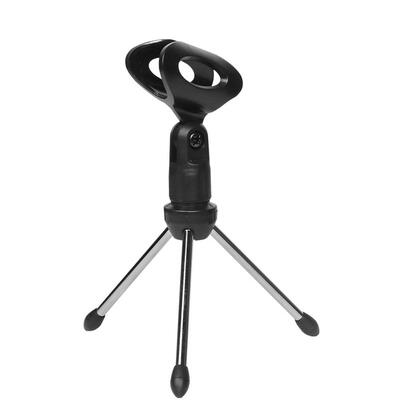 

Mini Table Microphone Tripod Zinc Alloy Mic Stand Bracket Adjustable Holder