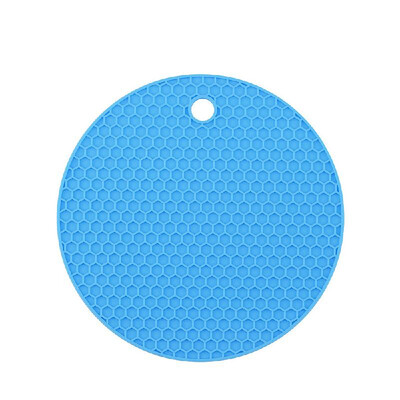 

Kitchen Gadget Long-lasting Silicone Round Non-slip Heat Resistant Mat Cushion Placemat Pot Holder Purple