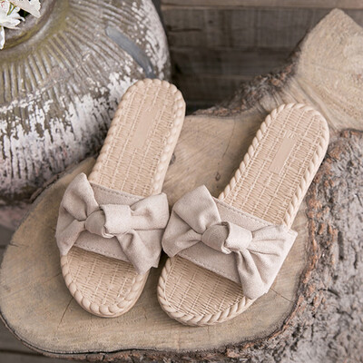 

Slippers women wear the new style of the new style of the summer new style bow in summer The Korean students anti-slip beach sh