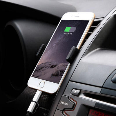 

Universal Car Phone Holder Mini Car Outlet Holder For Iphone X XR 8 7 Huawei Xiaomi