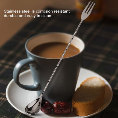 

1Pc Stainless Steel Cocktail Spoon Beverage Coffee Mixing Layering Tool with Long HandleStainless Steel Cocktail Spoon