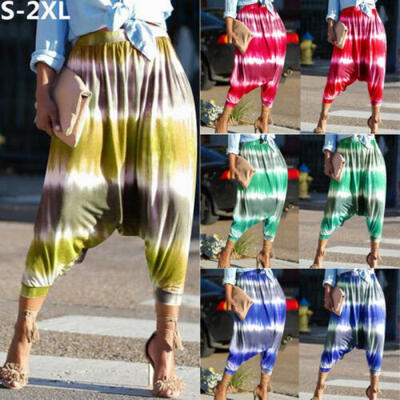 

Women Leisure Loose Wide Yoga Design Baggy Pants Aladdin Jumpsuit Harem Trousers