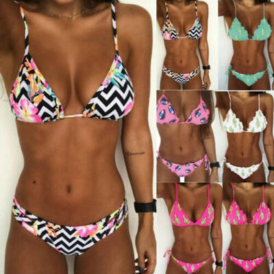 

Womens Padded Push-up Bikini Bra Set Swimsuit Bathing Suit Swimwear Beachwear US