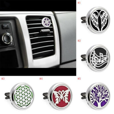 

US Stock Steel Locket Car Perfume Air Vent Clip Freshener Essential Oil Diffuser