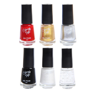 

6pcs Nail Polish Set Long-Lasting Waterproof Colorful Nail Polish Kit Nail Art Product Womens Makeup Natural