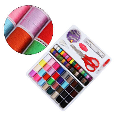 

Greensen 64PCS Colorful Hand Machine Sewing Thread Cord Set Clothes String Spool Box FR-196