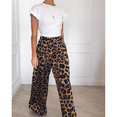 

Womens Printed Palazzo Wide Leg Long Loose Baggy Casual Pants Yoga Trousers Hot