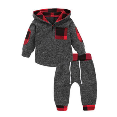 

Baby Boy Girl Infant Clothes Autumn Winter Hooded TopsPants 2PCS Set Outfits US