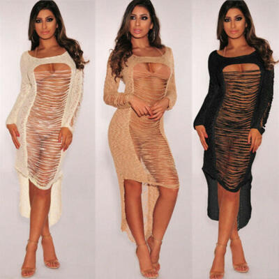 

NEW Womens Summer Sexy Sheer Bikini Cover Up Swimwear Bathing Suit Beach Dress