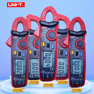 

UNI-T UT210A UT210B UT210C UT210D UT210E Digital Clamp Meter True RMS Auto Range AC DC 200A Capacitance Temperature Frequency