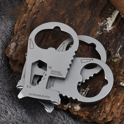 

Outdoor portable survive kit card defend camp multi bottle opener keychain wrench edc pocket tool