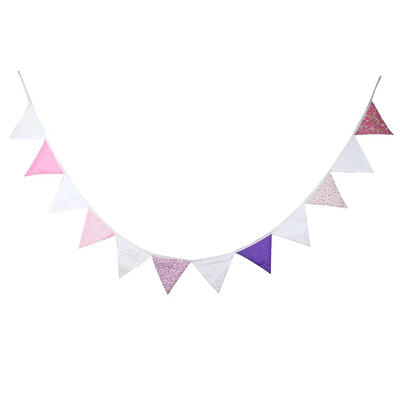 

Paper Pennant Floral Bunting Banners Kids Birthday Wedding Party Decoration