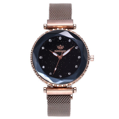 

Luxury Mesh Women Watch Fashion Ladies Magnet Starry Sky Quartz Wrist Watches Female Clock relogio feminino montre femme 2019