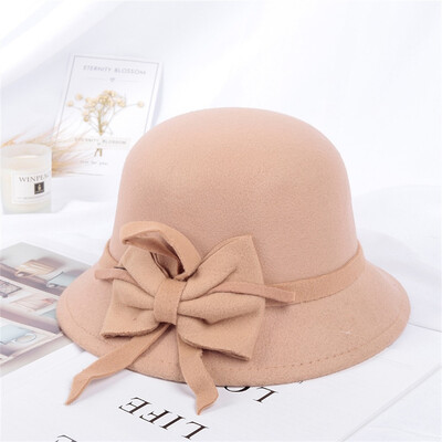 

Tailored Female Autumn Winter Fashion Casual Hat Dome British Top Hat