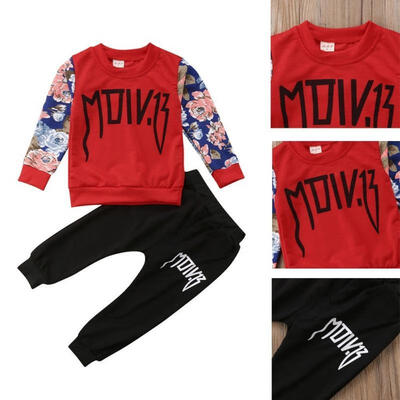 

Durable Newborn Baby Boys Girl Long Sleeve T-shirtCasual Long Pants Outfit Clothes