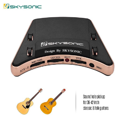 

SKYSONIC JOY-II Acoustic Guitar Soundhole Pickup Piezo Mic Dual Pickup Modes with Volume Controls Easy Installation for 36-42 In