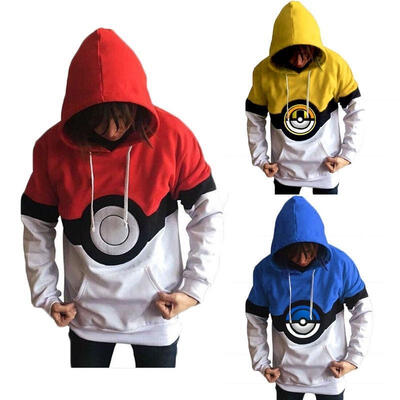

Mens Womens New Pokemon Go Team Valor Team Mystic Team Instinct Pokeball Hoodies