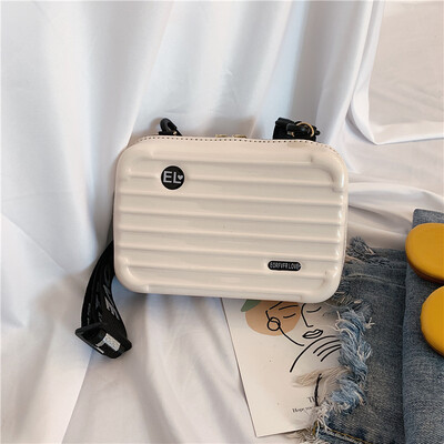 

Chic girl shoulder bag texture foreign women handbag 2019 new wave Korean fashion wide shoulder strap diagonal small square bag