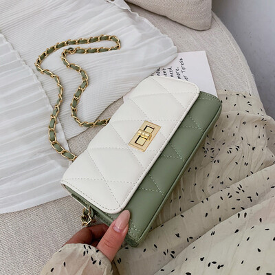 

Small bag female new Korean fashion wild rhombic chain single shoulder slung small square bag tide
