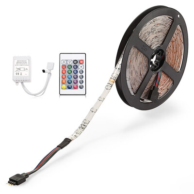 

ZDM 5M 24W Waterproof RGB Light LED Strip Light with IR Remote Controller DC12V
