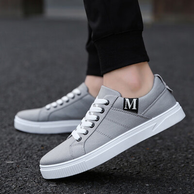 

2019 new summer mens shoes trend Korean version of mens tide shoes summer canvas casual shoes small white shoes shoes