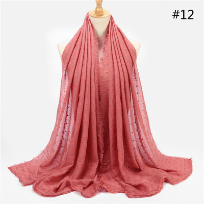

Amazon new cotton&linen scarf female solid color sunscreen big shawl literary wind envelope scarf Muslim scarf