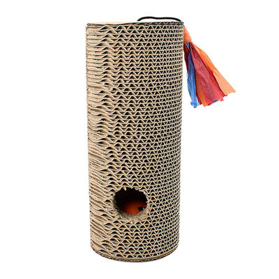 

Pet Toys Scratch-resistant Cat Scratch Toys For IQ Training Cylindrical Corrugated Paper Toy Built-in Bell Ball Pet Products