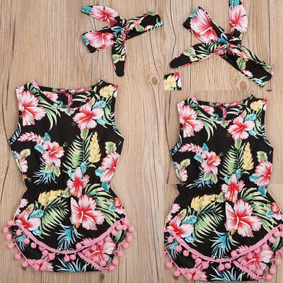

Newborn Baby Girls Flower Romper Bodysuit Jumpsuit Outfits Sunsuit Clothes 0-2T