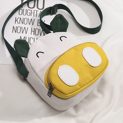 

Summer new female 2019 new fashion cute girl student cartoon canvas shoulder Messenger bag