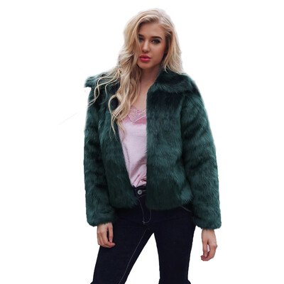 

Toponeto Women Coat Lapel Collar Faux Fur Coat Warm Winter Coat Overcoat Outercoat