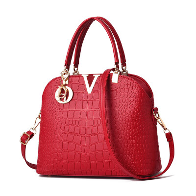 

Ladies bag 2019 new crocodile pattern handbags handbags Europe&America ladies shoulder shell bag