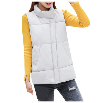 

Toponeto Women Solid Short Outerwear Cotton Jackets Pocket Loose Hooded Vest Coats