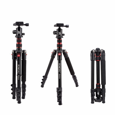 

BONFOTO B690A Lightweight Aluminum Alloy Camera Travel Portable Tripod with 360 Degree Ball Head14" Quick Release Plate&Carr