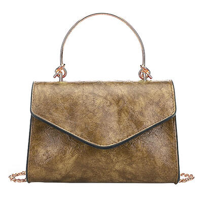 

Chain Shoulder Messenger Handbags Leather Women Solid Color Crossbody Bags