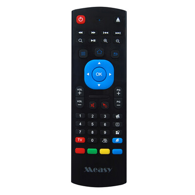 

Measy Portable Mini 4 in 1 24G Wireless Qwerty Keyboard Fly Mouse IR Learning Remote Controller 3-Gsensor & 3-Gyrowith Sensor for