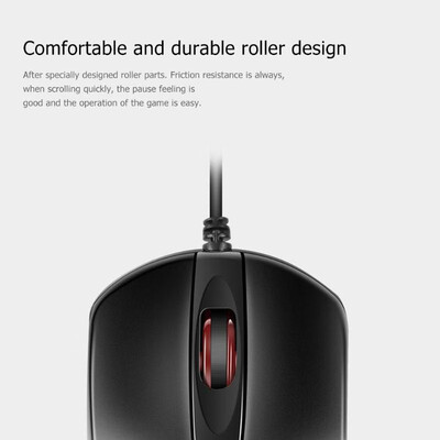 

SUNROSE G5 3 Keys USB Wired 1000 DPI Mouse Office Desktops Ergonomic Mice