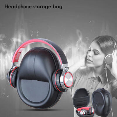 

CA Portable PU Headphone Earphone Headset Carrying Hard Case Zip Bag Storage Box