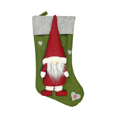 

New Hot Christmas Stockings Santa Claus Long Tube Socks For Kids Christmas Festival Candy Gift Bags Xmas Hanging Pendant Ornaments