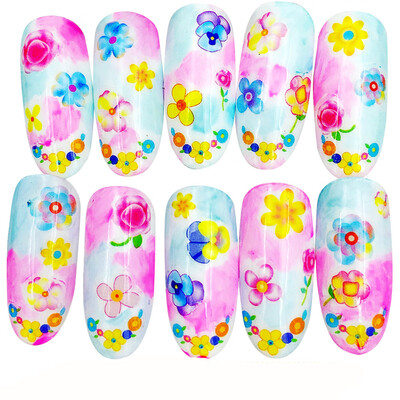 

Toponeto Womens DIY Nail Sticker Water Transfer Stickers Finger Nail Art Decals