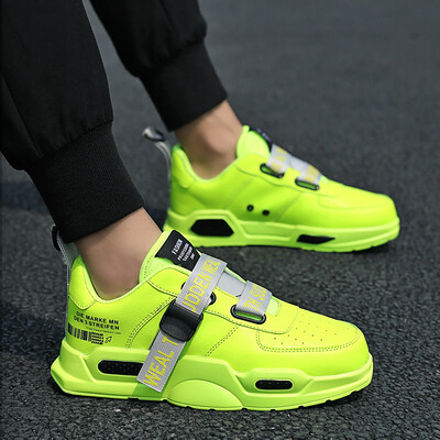

Spring new large size mens shoes Korean version of the trend of flying woven sports shoes mens air cushion casual couple ru