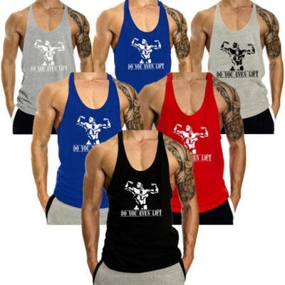 

Fashion Mens Stringer Bodybuilding Tank Top Gym Fitness Singlet Sleeveless Vest Gym