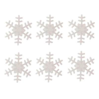 

100pcs Plastic Button Snowflake Scrapbooking Pendant Christmas Decor